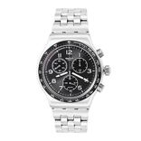 Swatch Men Black Swiss Made Chronograph Watch YVS465G