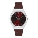 Swatch Unisex Burgundy Swiss Analogue Watch SYXS120