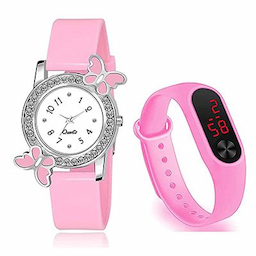 ReniSales NEW BRANDED ROUND SQURE DIAL FESTIVE SESSION GOLDEN PINK COMBO DEAL FOR YOUR FESTIVAL FASHION Watch - For Women