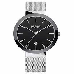 Bering Men Black Ceramic Sapphire Crystal Watches-11440-042