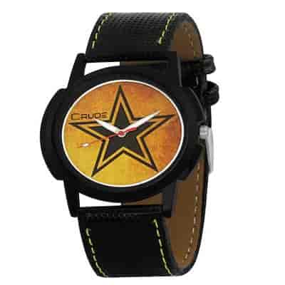Crude Analog Watch-rg444 With Synthetic Leather Strap for Men's Boy's