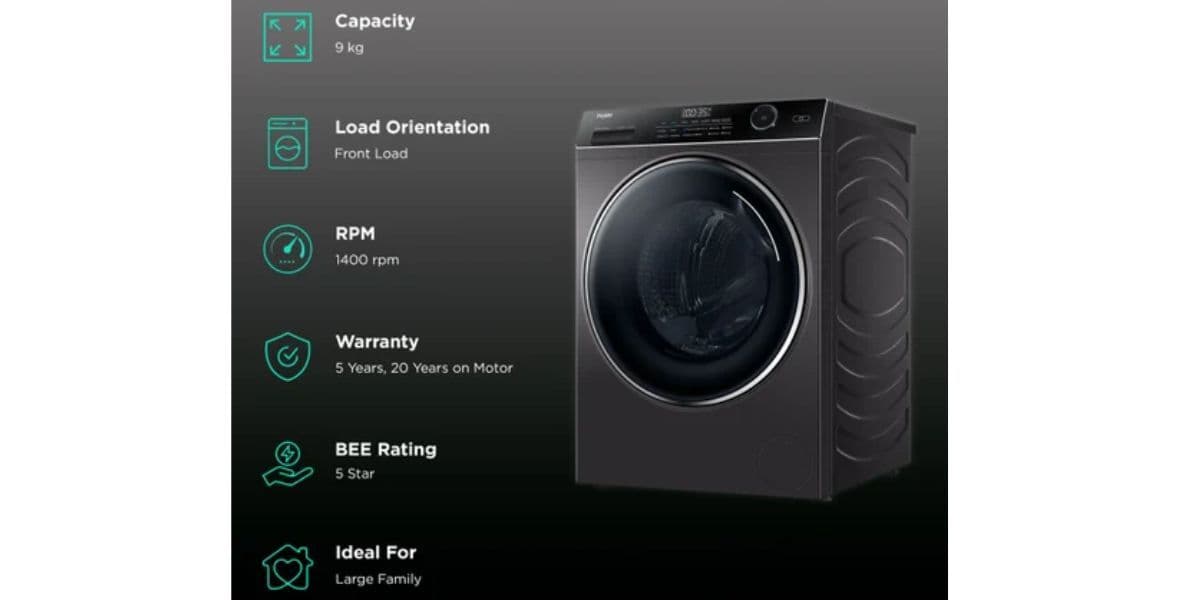 Haier 9kg Bliss: Fully Automatic Front Load Washing Machine!_img