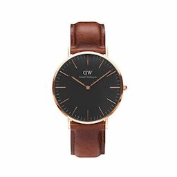 Daniel Wellington Classic Saint Mawes Men Black & Brown Analogue Watch DW00100124 Daniel Wellington Classic Saint Mawes Men Black & Brown Analogue Watch DW00100124