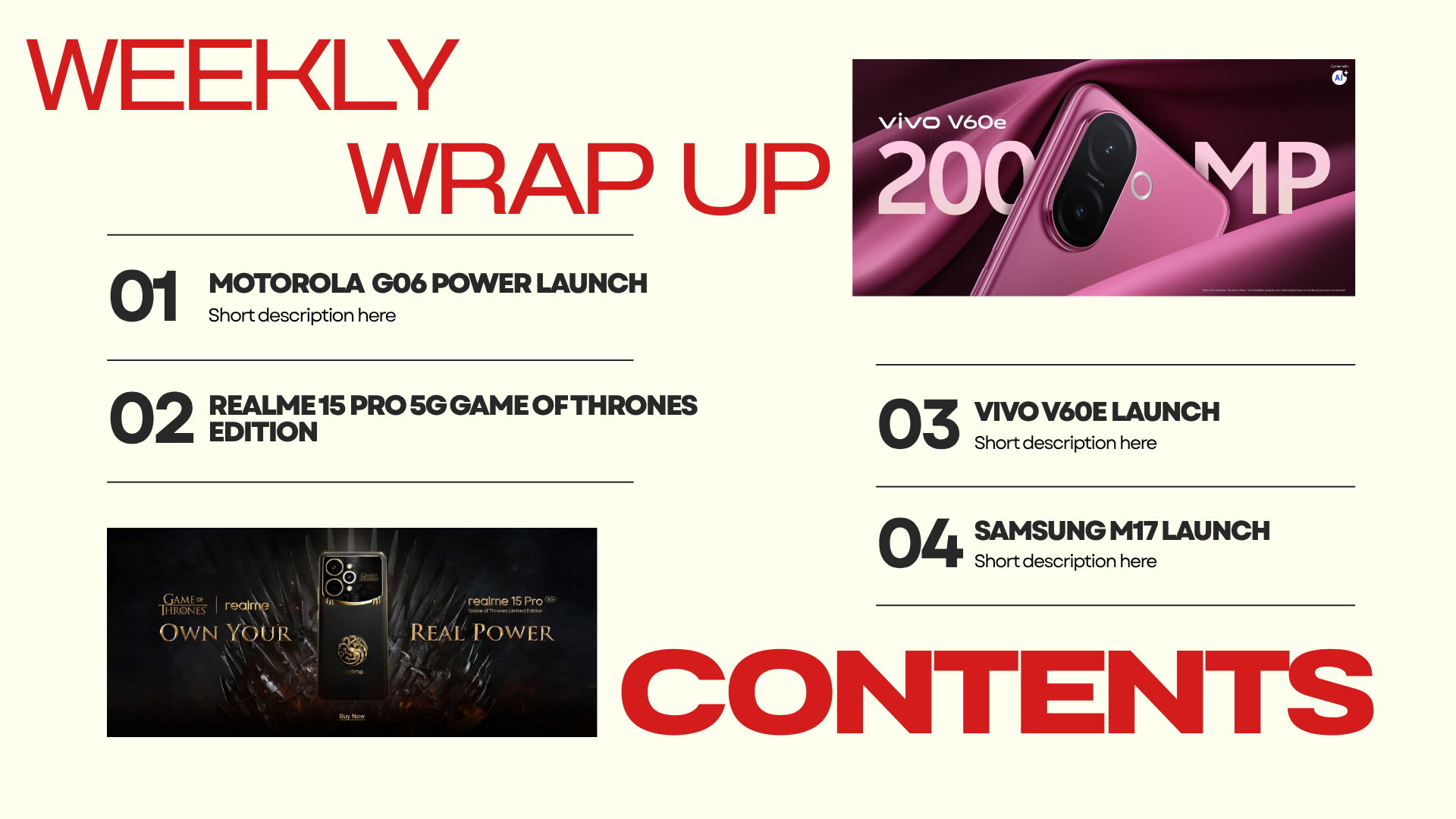 Comparos Weekly Wrap-Up: October 6–October 11, 2025 – Motorola G06 Power, OpenAI Apps in ChatGPT, Vivo V60e, Realme 15 Pro GoT Edition, YouTube Second Chance Policy, Samsung M17 5G_img Comparos Weekly Wrap-Up: October 6–October 11, 2025 – Motorola G06 Power, OpenAI Apps in ChatGPT, Vivo V60e, Realme 15 Pro GoT Edition, YouTube Second Chance Policy, Samsung M17 5G_img