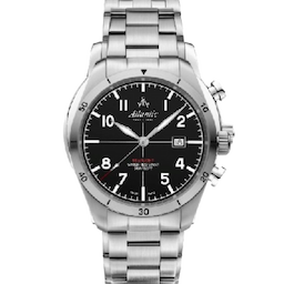Swiss Atlantic Seaflight New Edition Gents Black Steel Swiss Atlantic Seaflight New Edition Gents Black Steel