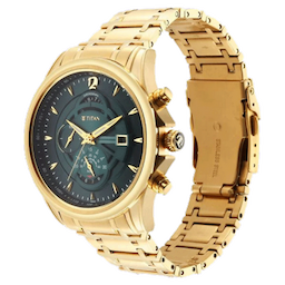 Titan NS1830YM02 Regalia Premium Green Chrono Watch For Men Titan NS1830YM02 Regalia Premium Green Chrono Watch For Men
