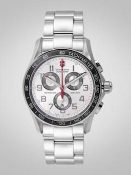 Victorinox Men Silver-Toned Analogue Watch 241445 Victorinox Men Silver-Toned Analogue Watch 241445