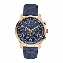 GUESS W0380G5 Blue Print Watch - For Men GUESS W0380G5 Blue Print Watch - For Men
